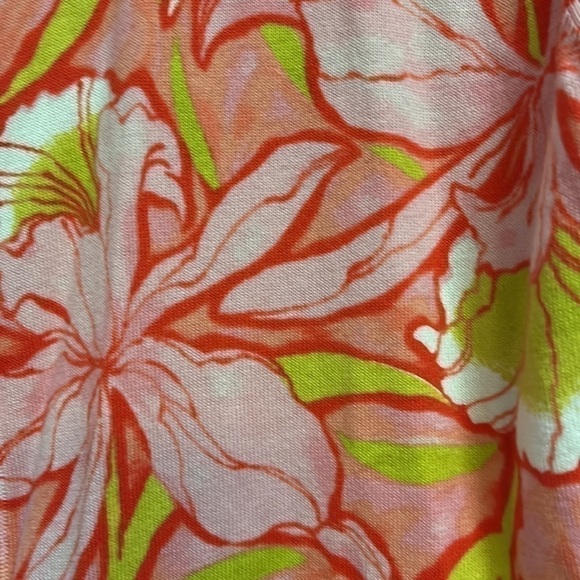 NWOT Talbots Women’s orange, green and white floral cardigan, size large. - Picture 5 of 7